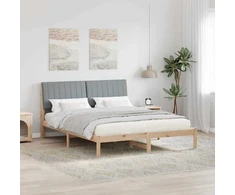 Lova Lovos rėmas Ruda 150 x 200 cm Kietos pušies mediena