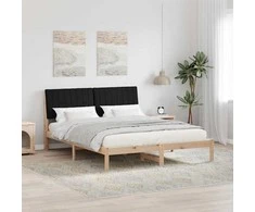 Lova Lovos rėmas Ruda 150 x 200 cm Kietos pušies mediena