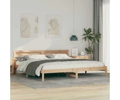 Lova Lovos rėmas Ruda 180 x 200 cm Kietos pušies mediena