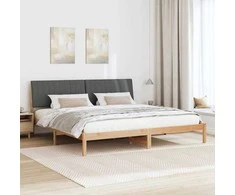 Lova Lovos rėmas Ruda 200 x 200 cm Kietos pušies mediena