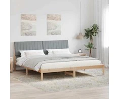 Lova Lovos rėmas Ruda 200 x 200 cm Kietos pušies mediena