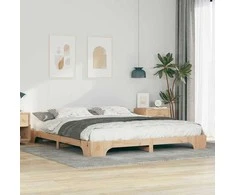 Lova Lovos rėmas Ruda 200 x 220 cm Kietos pušies mediena