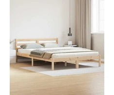 Lova Lovos rėmas Ruda 215,5 x 165,5 x 69,5 cm Kietas pušies medis