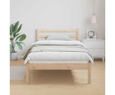 Lova Lovos rėmas Ruda 215,5 x 85,5 x 69,5 cm Kietas pušies medis
