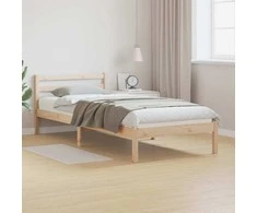 Lova Lovos rėmas Ruda 215,5 x 95,5 x 69,5 cm Kietas pušies medis