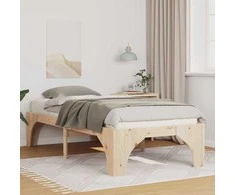 Lova Lovos rėmas Ruda 75 x 190 cm Kietos pušies mediena