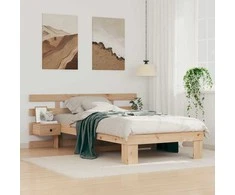 Lova Lovos rėmas Ruda 75 x 190 cm Kietos pušies mediena