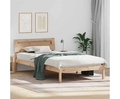 Lova Lovos rėmas Ruda 75 x 190 cm Kietos pušies mediena