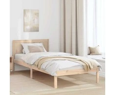 Lova Lovos rėmas Ruda 80 x 200 cm Pušies medienos masyvas