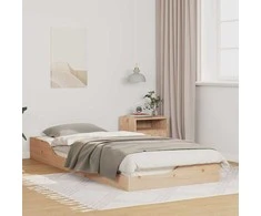 Lova Lovos rėmas Ruda 80 x 220 cm Kietos pušies mediena