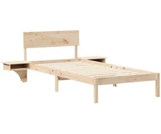 Lova Lovos rėmas Ruda 90 x 190 cm Kietos pušies mediena