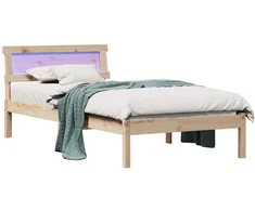 Lova Lovos rėmas Ruda 90 x 200 cm Kietos pušies mediena