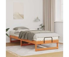 Lova Lovos rėmas Ruda 90 x 210 cm Kietos pušies mediena