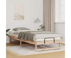 Lova Lovos rėmas Ruda 90 x 220 cm Kietos pušies mediena
