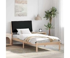 Lova Lovos rėmas Ruda ir juoda 100 x 200 cm Pušies masyvas