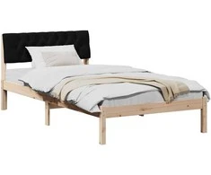 Lova Lovos rėmas Ruda ir juoda 100 x 200 cm Pušies masyvas