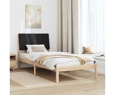 Lova Lovos rėmas Ruda ir juoda 100 x 200 cm Pušies masyvas
