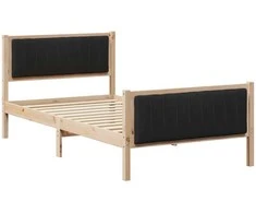Lova Lovos rėmas Ruda ir juoda 100 x 200 cm Pušies masyvas