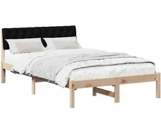 Lova Lovos rėmas Ruda ir juoda 120 x 200 cm Pušies masyvas