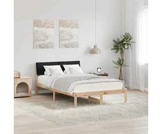 Lova Lovos rėmas Ruda ir juoda 120 x 200 cm Pušies masyvas