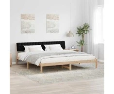Lova Lovos rėmas Ruda ir juoda 200 x 200 cm Pušies masyvas