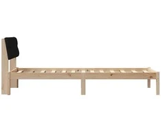 Lova Lovos rėmas Ruda ir juoda 80 x 200 cm Pušies masyvas