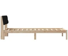 Lova Lovos rėmas Ruda ir juoda 90 x 190 cm Pušies masyvas