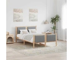 Lova Lovos rėmas Ruda ir šviesiai pilka 120 x 200 cm Pušies masyvas