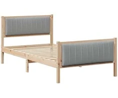 Lova Lovos rėmas Ruda ir šviesiai pilka 100 x 200 cm Pušies masyvas