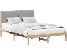 Lova Lovos rėmas Ruda ir šviesiai pilka 150 x 200 cm Pušies masyvas