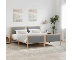 Lova Lovos rėmas Ruda ir šviesiai pilka 180 x 200 cm Pušies masyvas