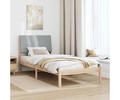 Lova Lovos rėmas Ruda ir šviesiai pilka 100 x 200 cm Pušies masyvas