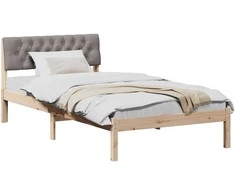 Lova Lovos rėmas Ruda ir taupe 100 x 200 cm Pušies masyvas