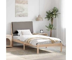 Lova Lovos rėmas Ruda ir taupe 100 x 200 cm Pušies masyvas