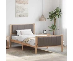 Lova Lovos rėmas Ruda ir taupe 100 x 200 cm Pušies masyvas