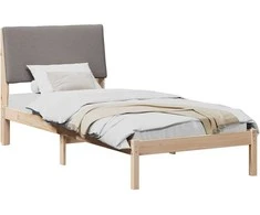 Lova Lovos rėmas Ruda ir taupe 100 x 200 cm Pušies masyvas