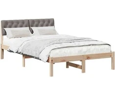 Lova Lovos rėmas Ruda ir taupe 120 x 200 cm Pušies masyvas