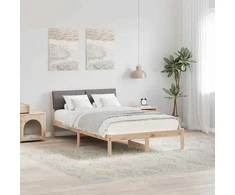 Lova Lovos rėmas Ruda ir taupe 120 x 200 cm Pušies masyvas