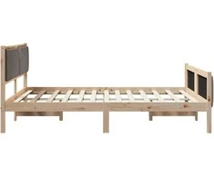 Lova Lovos rėmas Ruda ir taupe 150 x 200 cm Pušies masyvas