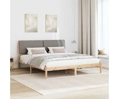 Lova Lovos rėmas Ruda ir taupe 180 x 200 cm Pušies masyvas