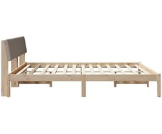 Lova Lovos rėmas Ruda ir taupe 200 x 200 cm Pušies masyvas