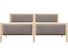 Lova Lovos rėmas Ruda ir taupe 200 x 200 cm Pušies masyvas