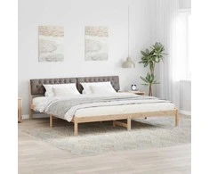 Lova Lovos rėmas Ruda ir taupe 200 x 200 cm Pušies masyvas