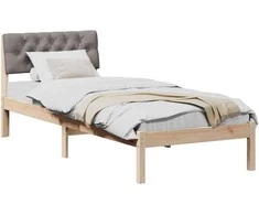 Lova Lovos rėmas Ruda ir taupe 80 x 200 cm Pušies masyvas