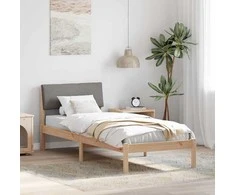 Lova Lovos rėmas Ruda ir taupe 80 x 200 cm Pušies masyvas