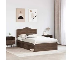 Lova Lovos rėmas Rudas ąžuolas 120 x 190 cm Kietos pušies mediena