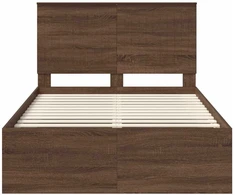 Lova Lovos rėmas Rudas ąžuolas 120 x 200 cm Kietos pušies mediena