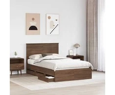 Lova Lovos rėmas Rudas ąžuolas 120 x 190 cm Inžinerinė mediena