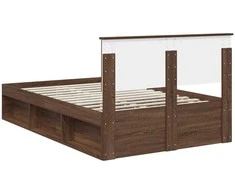 Lova Lovos rėmas Rudas ąžuolas 120 x 200 cm Apdirbta mediena