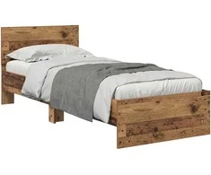 Lova Lovos rėmas Senovinis medis 75 x 190 cm Apdirbta mediena